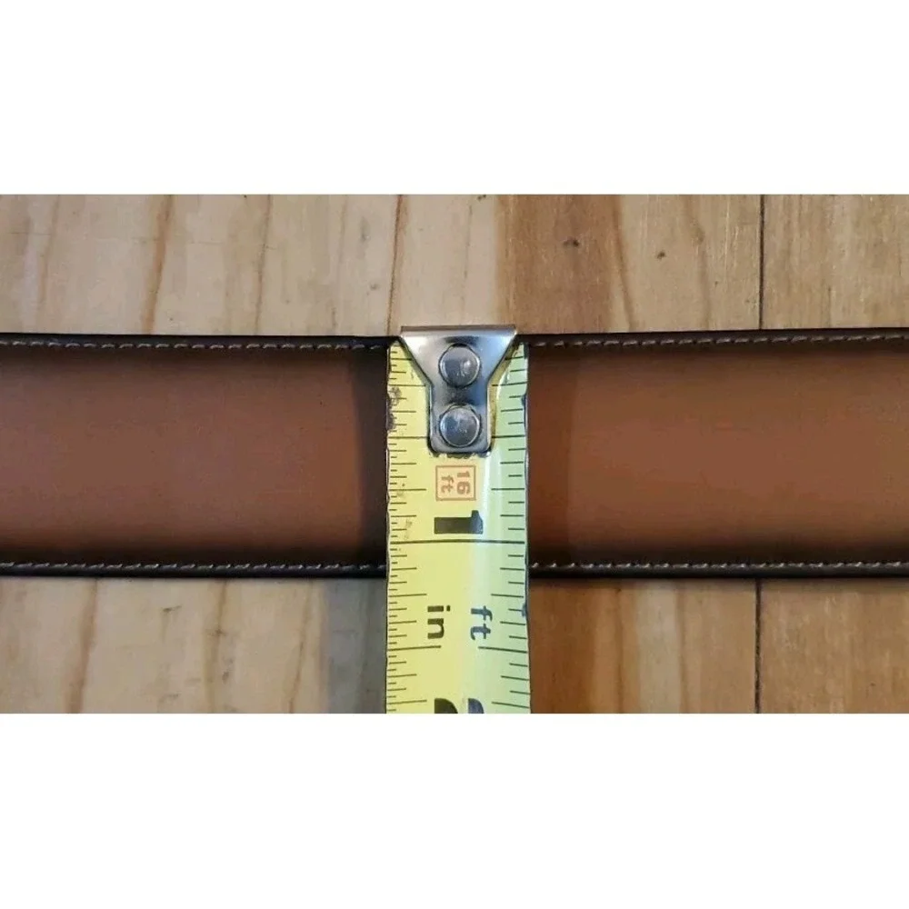 Perry Ellis Portfolio Brown Bonded Leather Belt 1¼